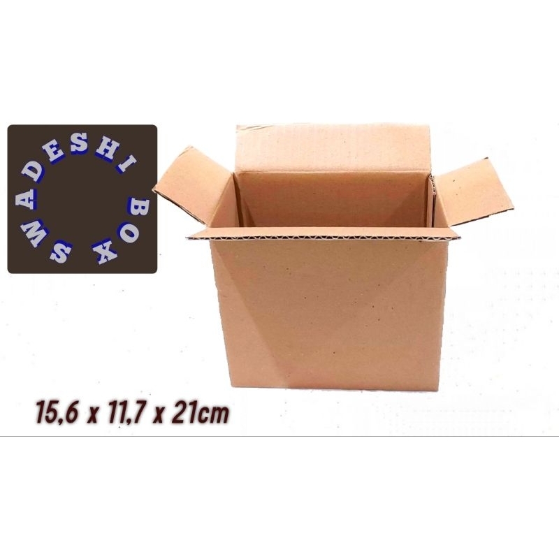 

kardus/karton/box uk. 15,6x11,7x21 cm untuk packing singlewall polos