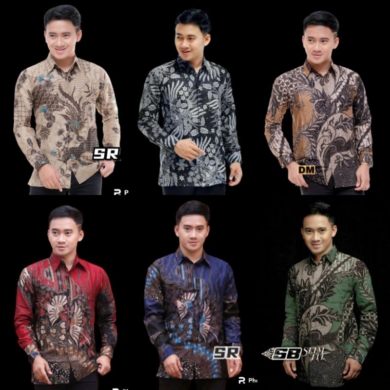 PROMO 3.3 MEN SALE BAJU BATIK PRIA POLOSAN LENGAN PANJANG PRIA PAKAIAN DINAS PNS KERJA SIZE MLXL