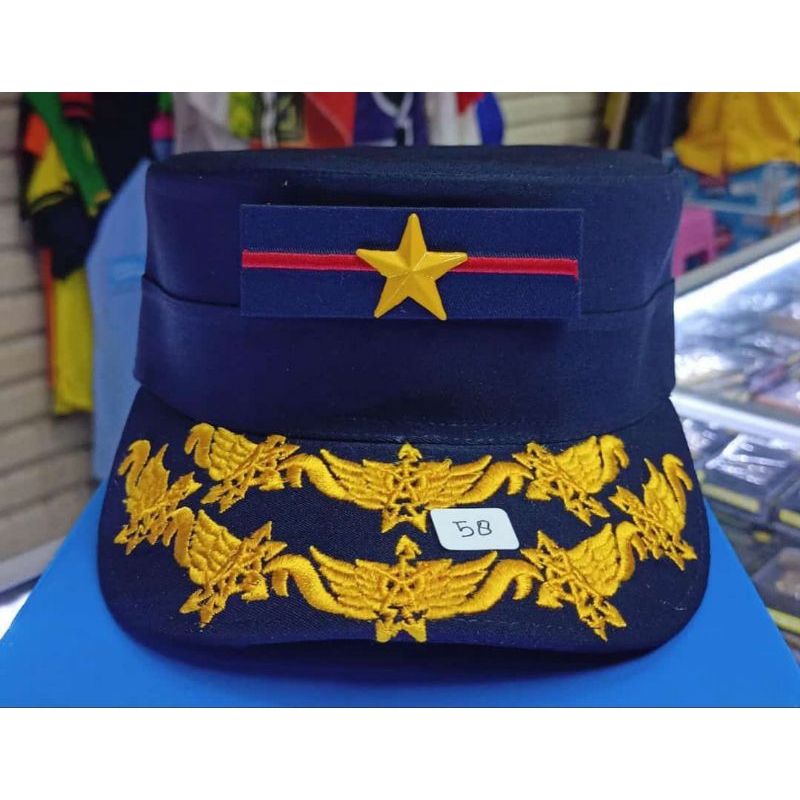 TOPI PET PDH TNI AU + PANGKAT DAN NAMA LOGAM TIMBUL