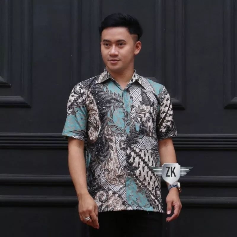 SERAGAM KERJA PRIA / BAJU BATIK PRIA LENGAN PENDEK AJR