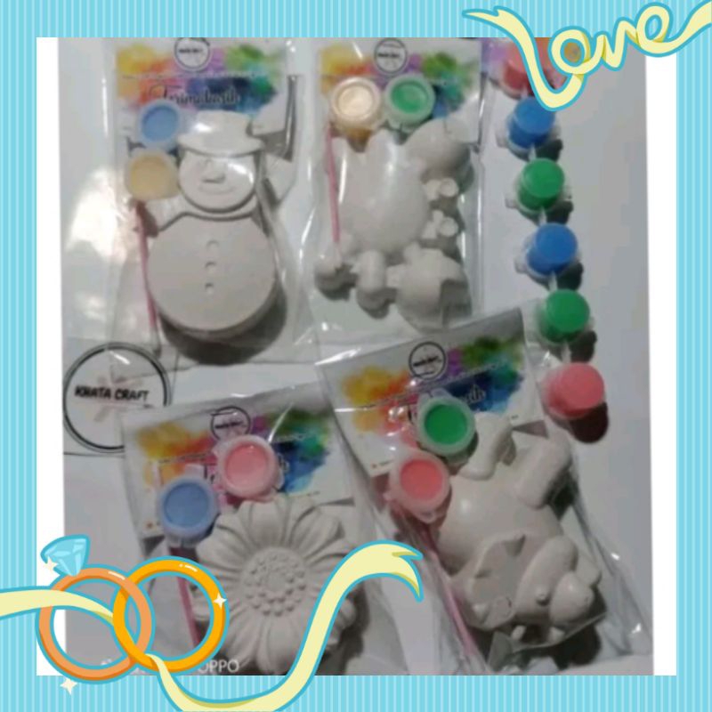 paket edukasi mewarnai boneka 2D/boneka gipsyum/sovenir/accecoris