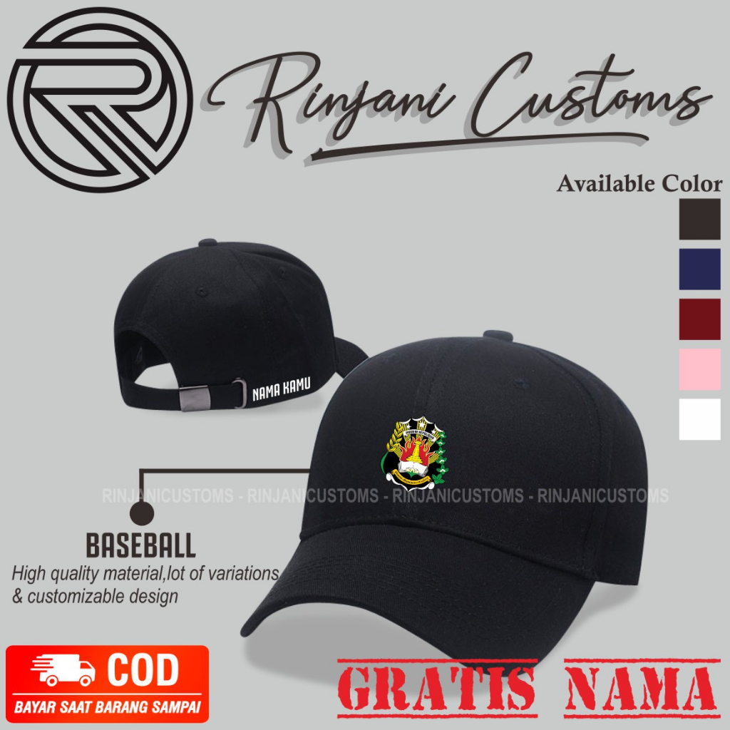 TOPI BASBALL AKPOL GRATIS NAMA  - TOPI AKADEMI POLISI - TOPI AKADEMI POLISI