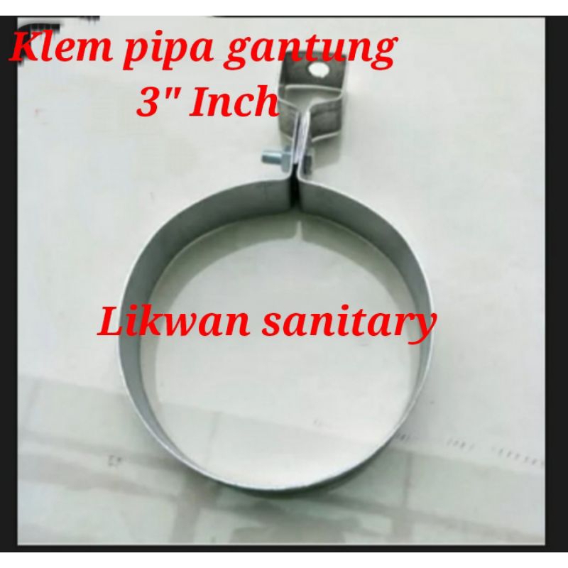 Klem gantung pipa 3 inch / klem pipa gantung 3 "/ klem besi ducting