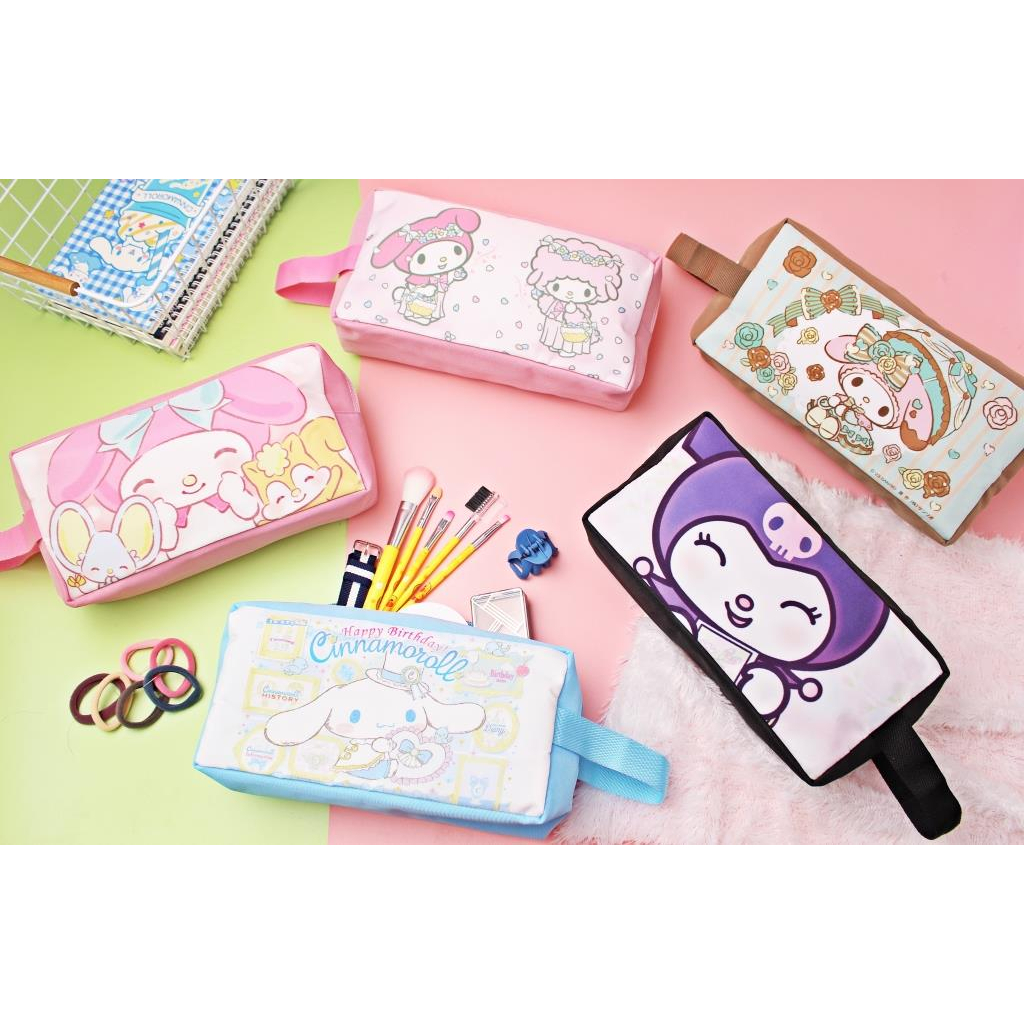 Dompet Wanita Panjang Untuk Penyimpanan HP dan Uang Anti Air Motif Sanrio Tempat Kosmetik Lucu Bahan Taslan Bukan Import