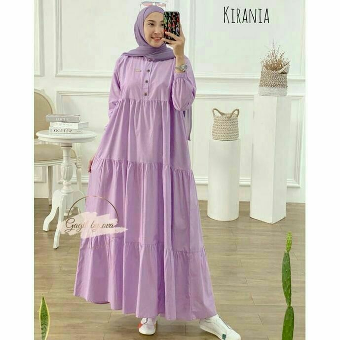 cod dress kirania, dress midi kirania, midi kirania, gamis midi, dress susun, dress cantik, dress bu