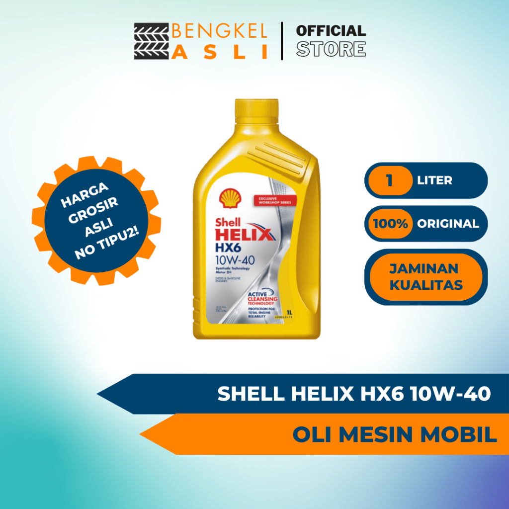 Oli Mobil SHELL Helix HX6 10W-40 1 Liter