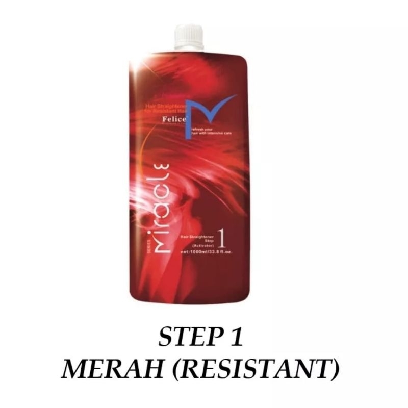 FELICE STEP 1 Hair Straightener for Resistant &amp; Normal Hair 1KG / 1000ML