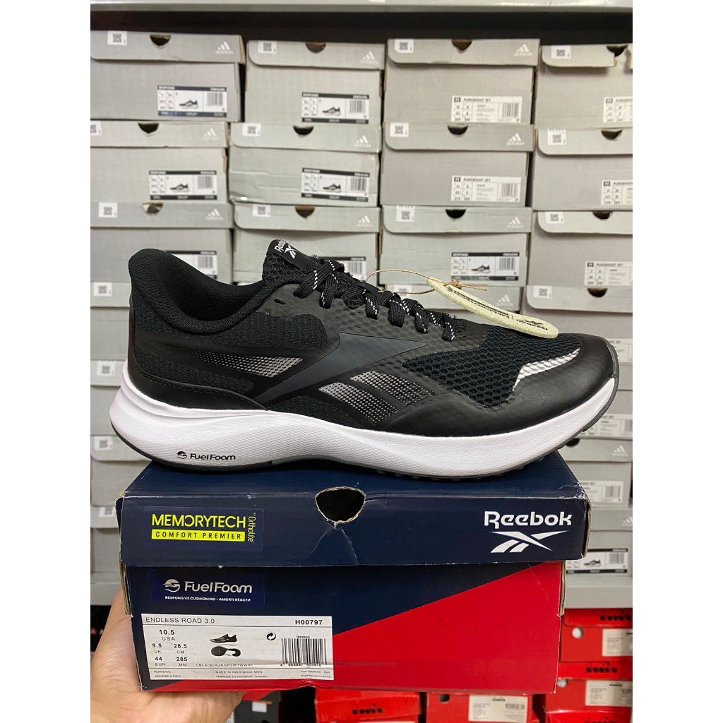 Reebok Endless Road 3.0 Black Grey H00797 Men's Shoes Original