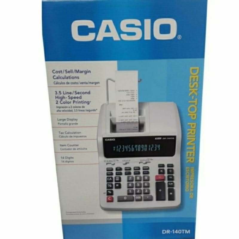 

CASIO CALCULATOR PRINT DR 140TM 14 DIGIT KALKULATOR PRINTING