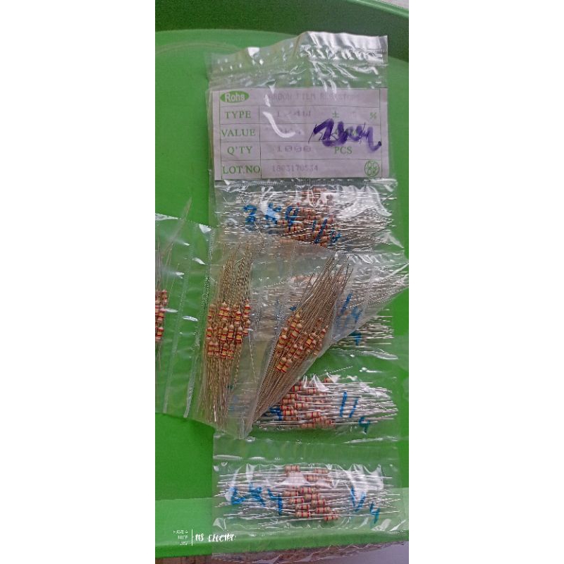 resistor 2K4 1/4watt per pack