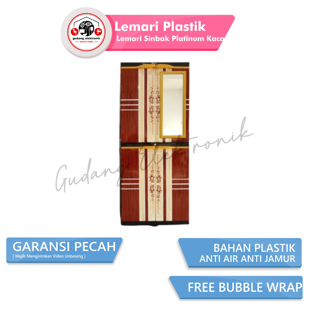 Lemari Sinbak Platinum Kaca Kunci LSNBK-0001