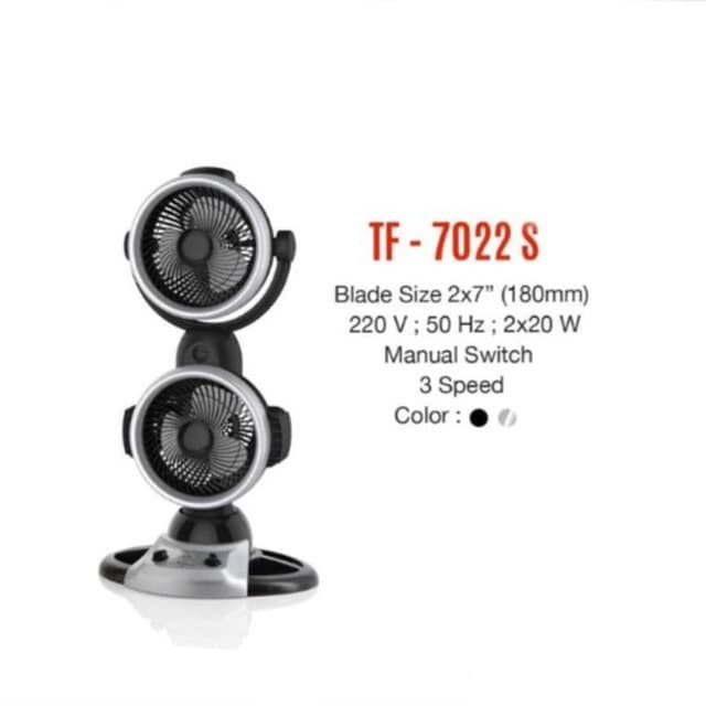 KIPAS ANGIN MASPION TF-70222S TOWER FAN 2 SUSUN 7 INCH GARANSI RESMI TF 7022 S LOW WATT BEKASI
