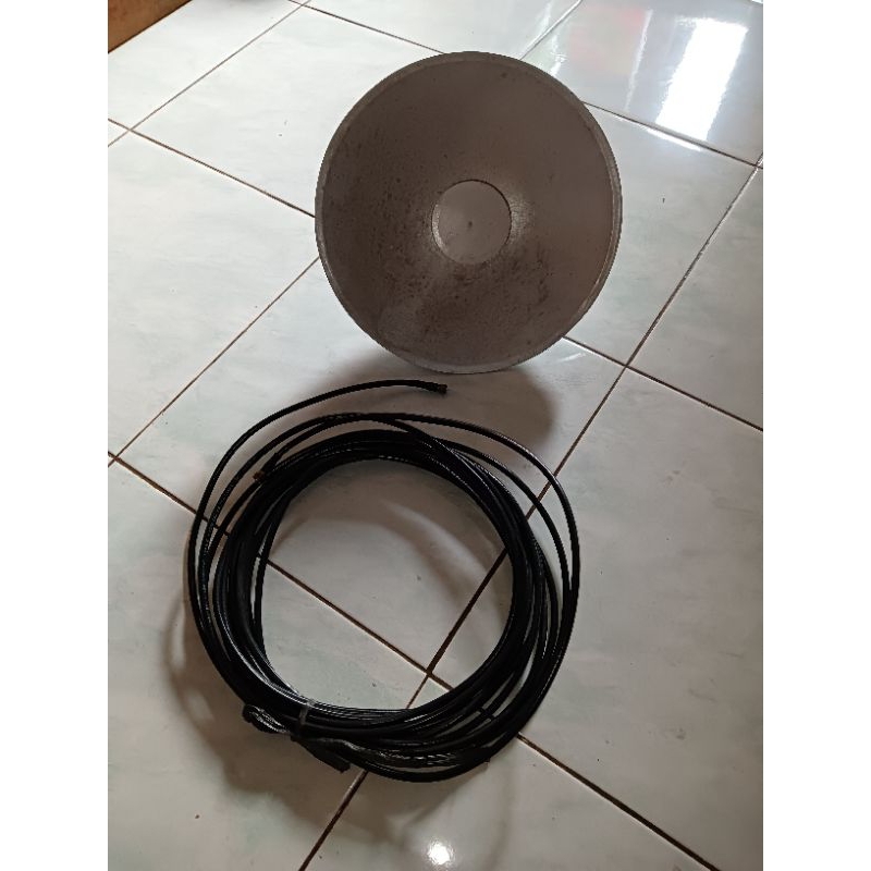 Antena wajan Katerin A cincin+kabel 12 meter+pigtail SMA male bisa buat modem orbit