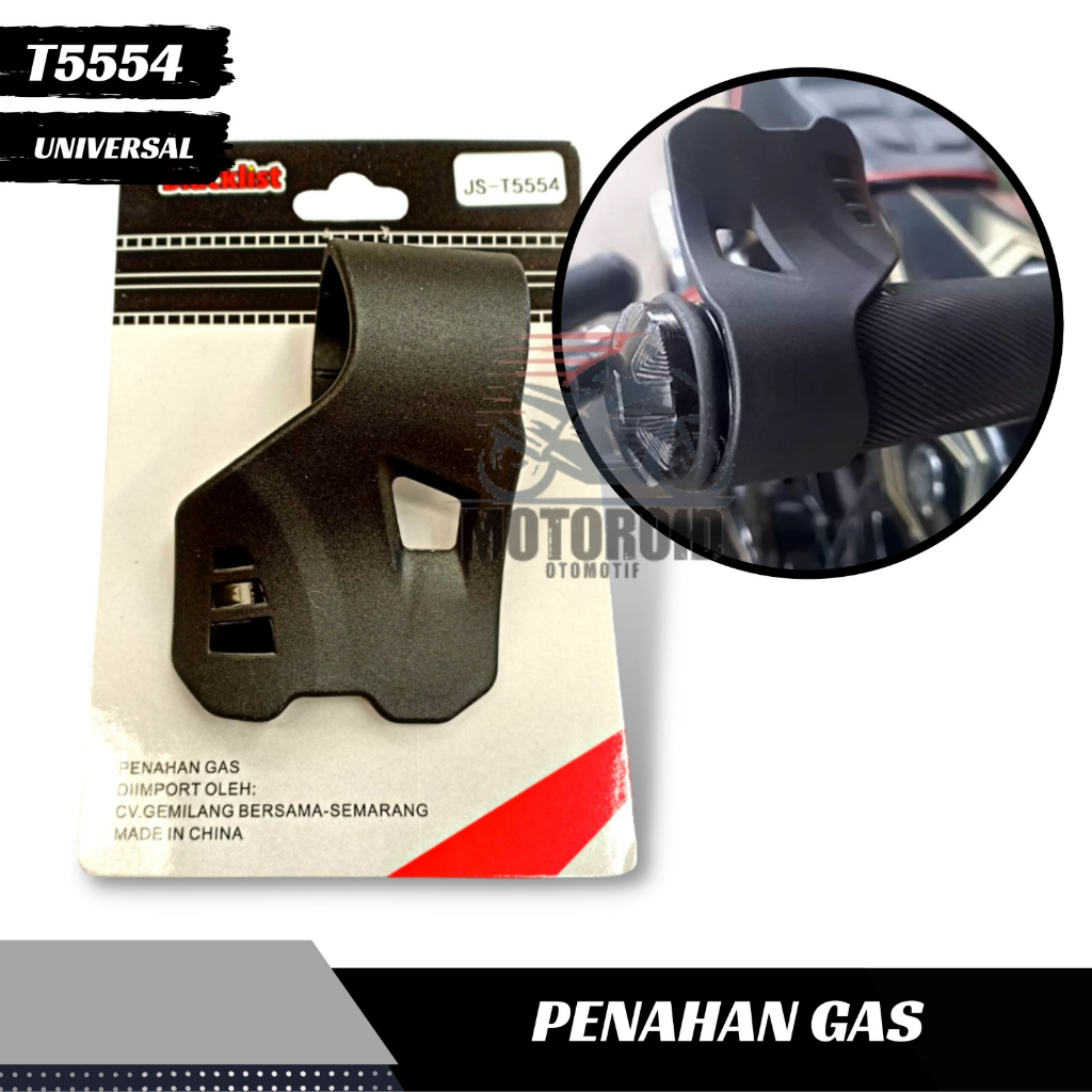 Penahan Handle Plastic Black Gas Motor Blacklist Universal