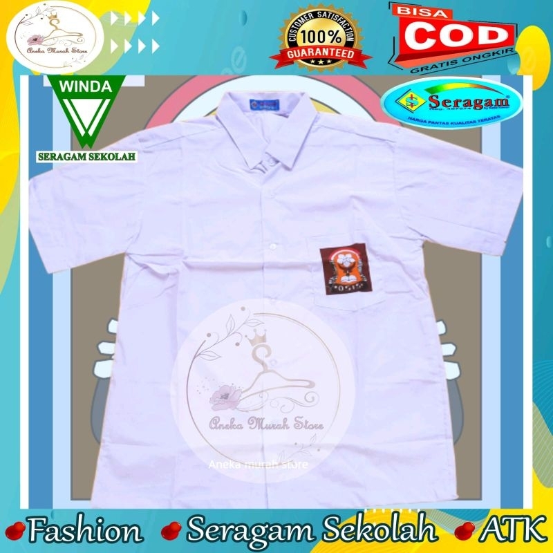 Baju Sekolah SMA Lengan Pendek Merek Seragam Dan Winda Seragam Ukuran 14 Sampai 20