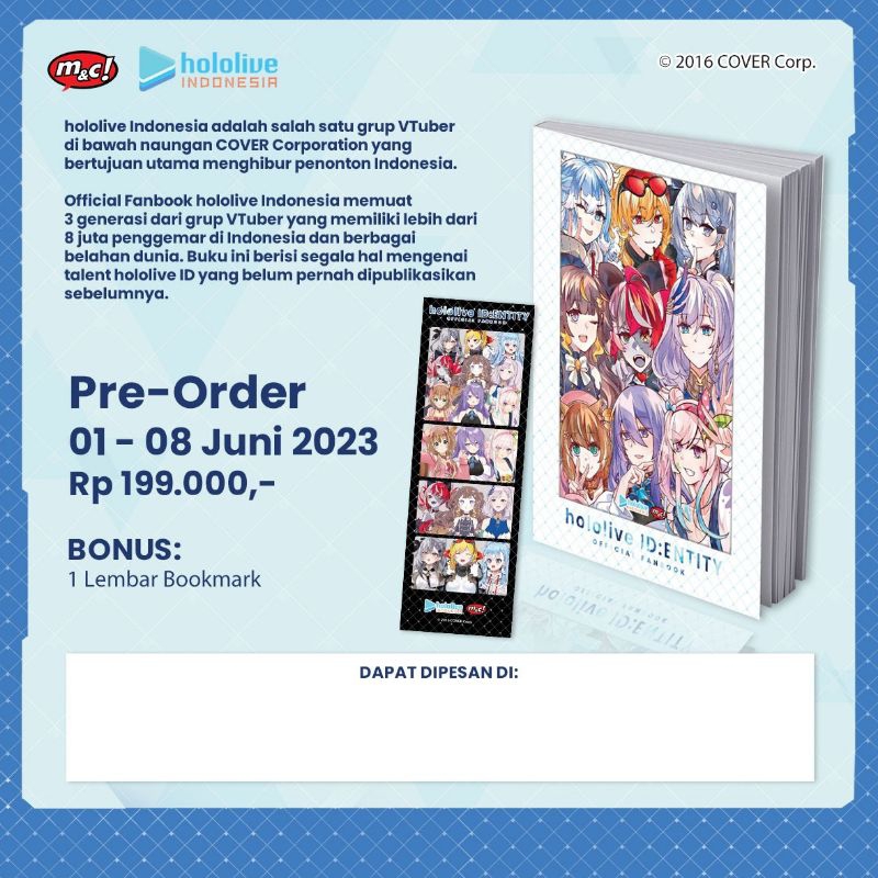Buku Official Fanbook Hololive ID:ENTITY