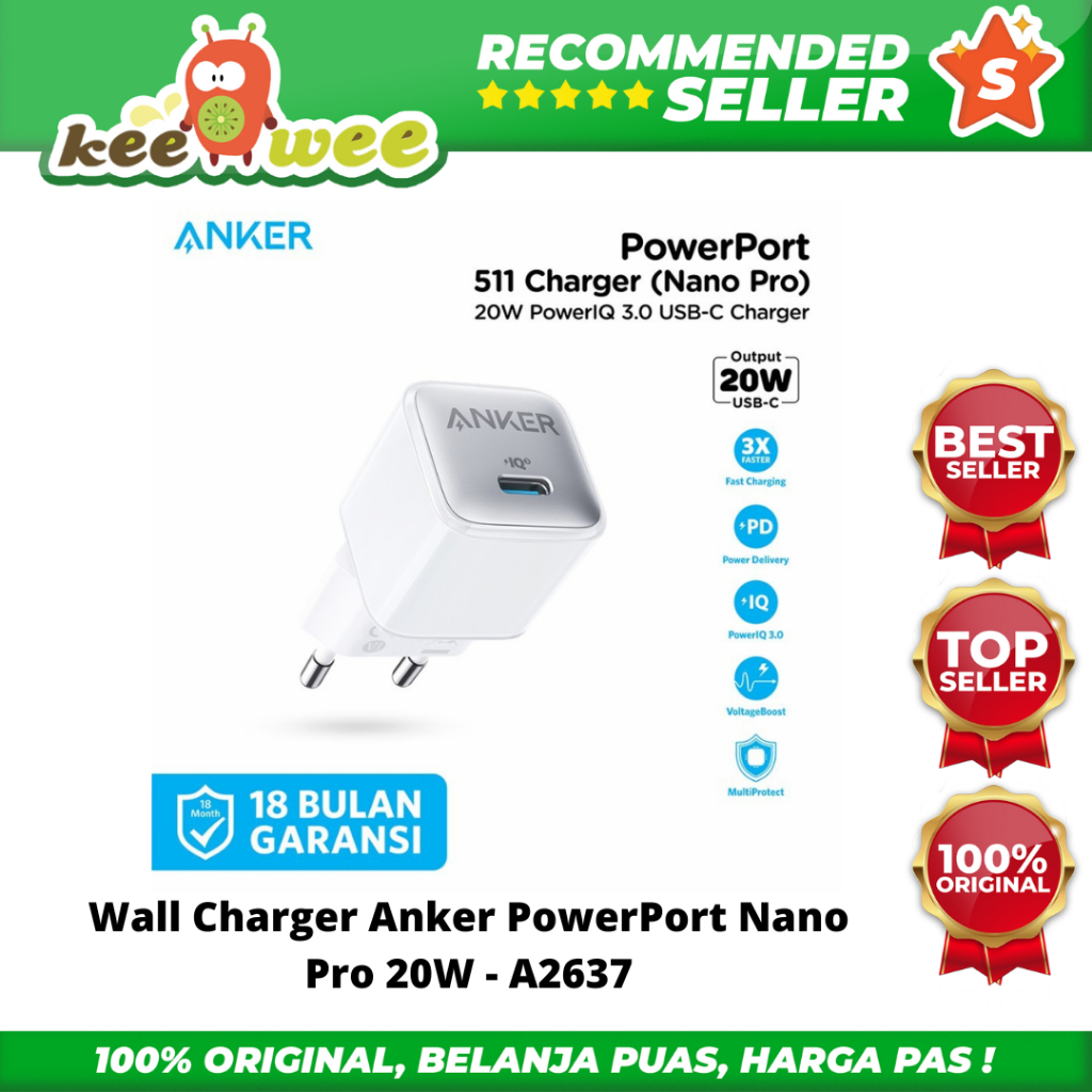 Wall Charger Anker PowerPort Nano Pro 20W - A2637