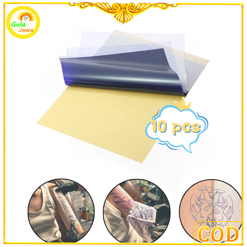10pcs Kertas Tato/Kertas Karbon Tatto/Kertas Transfer Tatto/ Kertas Transfer Tato Karbon Thermal den