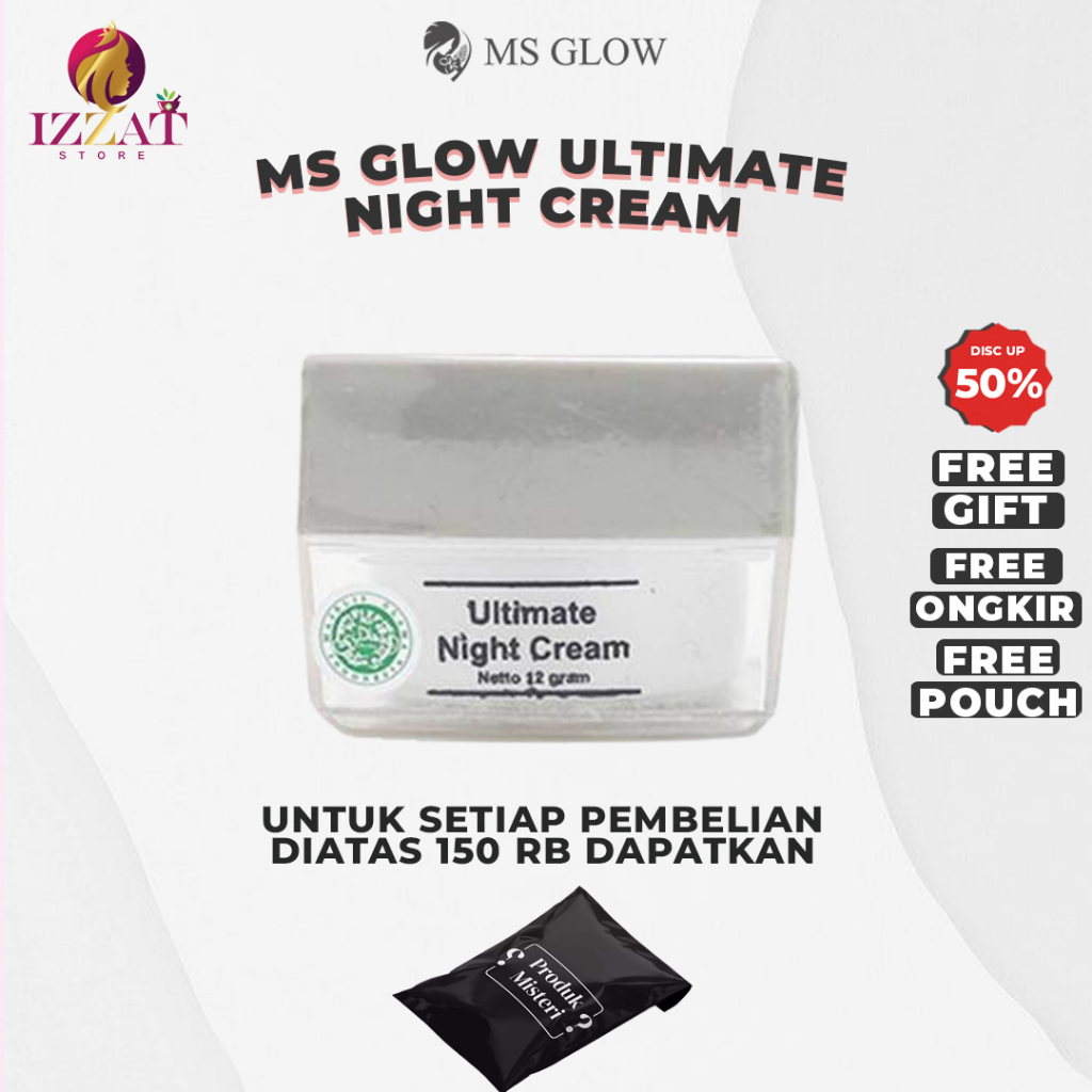MS glow Ultimate Night Cream Flek Hitam - IZZAT STORE