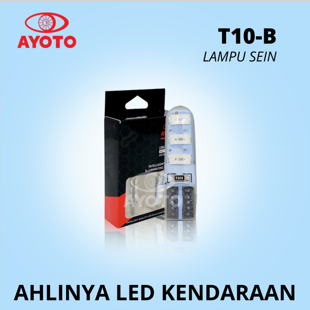 Lampu Sen Sein T10 jelly mode diam warna BIRU MERAH KUNING &amp; PUTIH 6LED sepasang