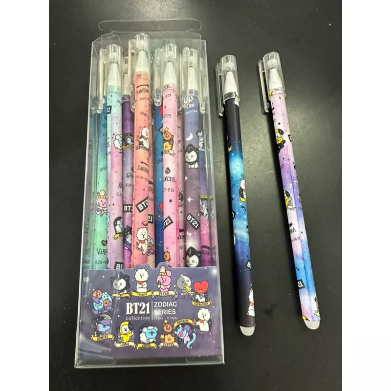 

PULPEN GEL MOTIF BTS 21 / PULPEN BISA DI HAPUS / HARGA SATUAN