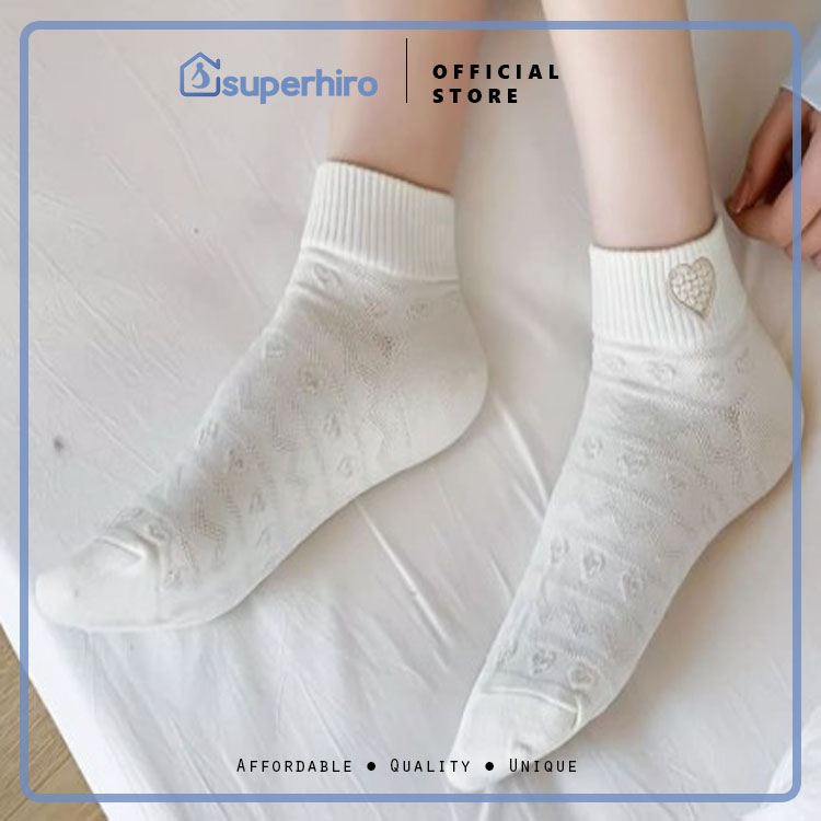 Kaos Kaki Anak 1 - 5 Tahun Bordir Kids Socks Whita Lace School