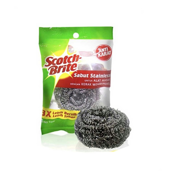 Scotch-Brite Sabut Cuci Pembersih Stainless Steel - Sabut Serbaguna Pembersih Kerak