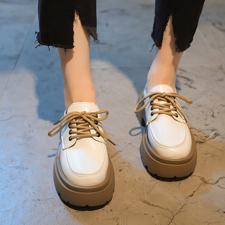 AVANCEID 1882 Heels Sepatu Sneakers Wanita Kerja Docmart Cream Import