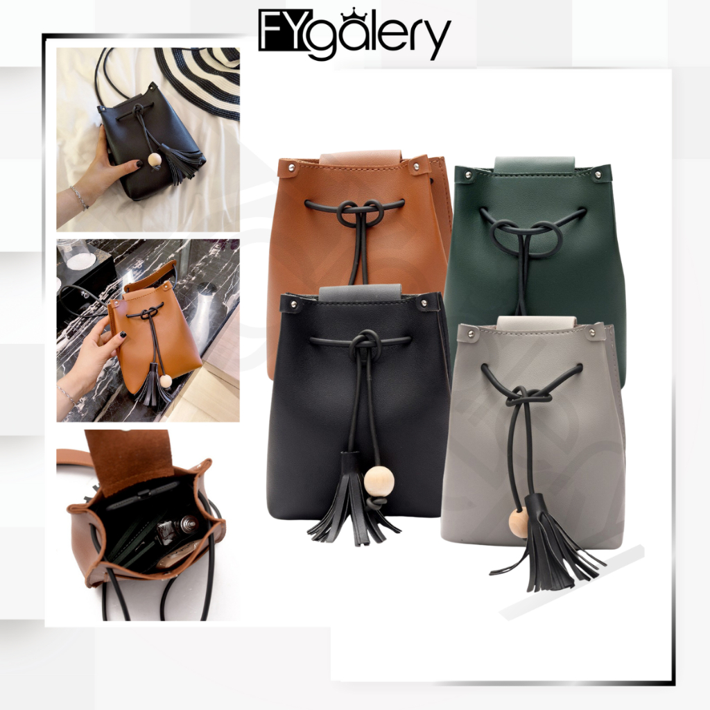 FYGALERY FYG1108 Tas Selempang Perempuan Slingbag Polos Fashion Wanita Sling Bag Korea Murah