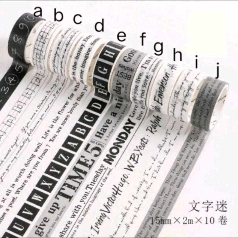 

Washi Tape Motif Monocrome per pcs