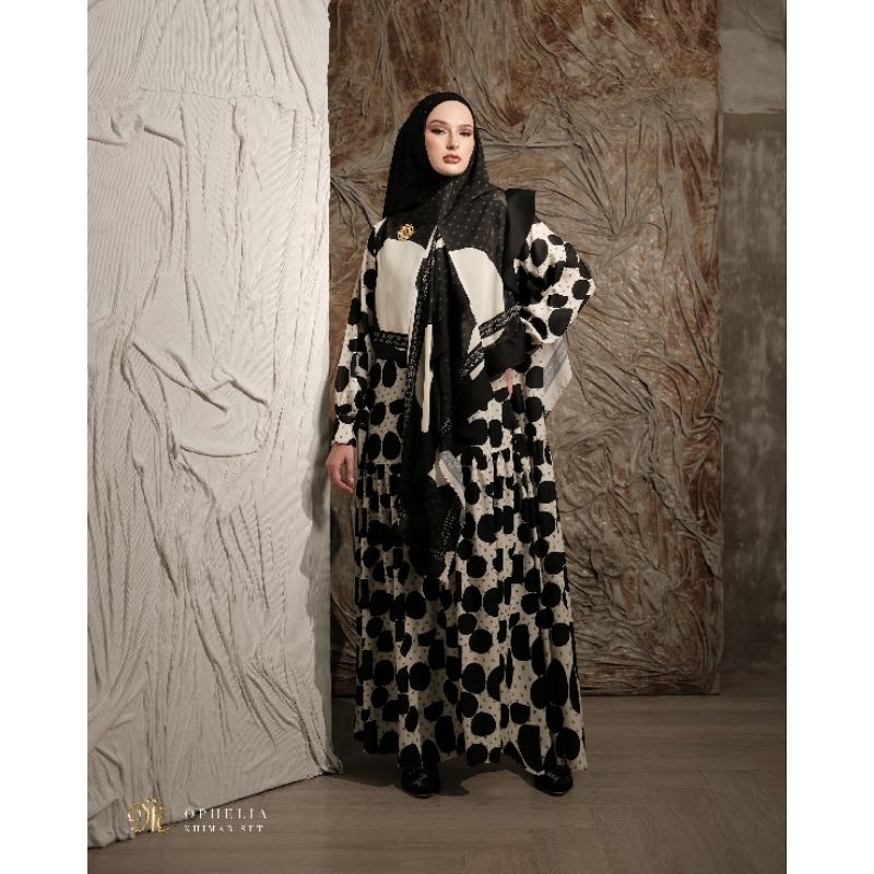 Gamis Dress Premium - Magdara Ophelia Dress Set Khimar Signature