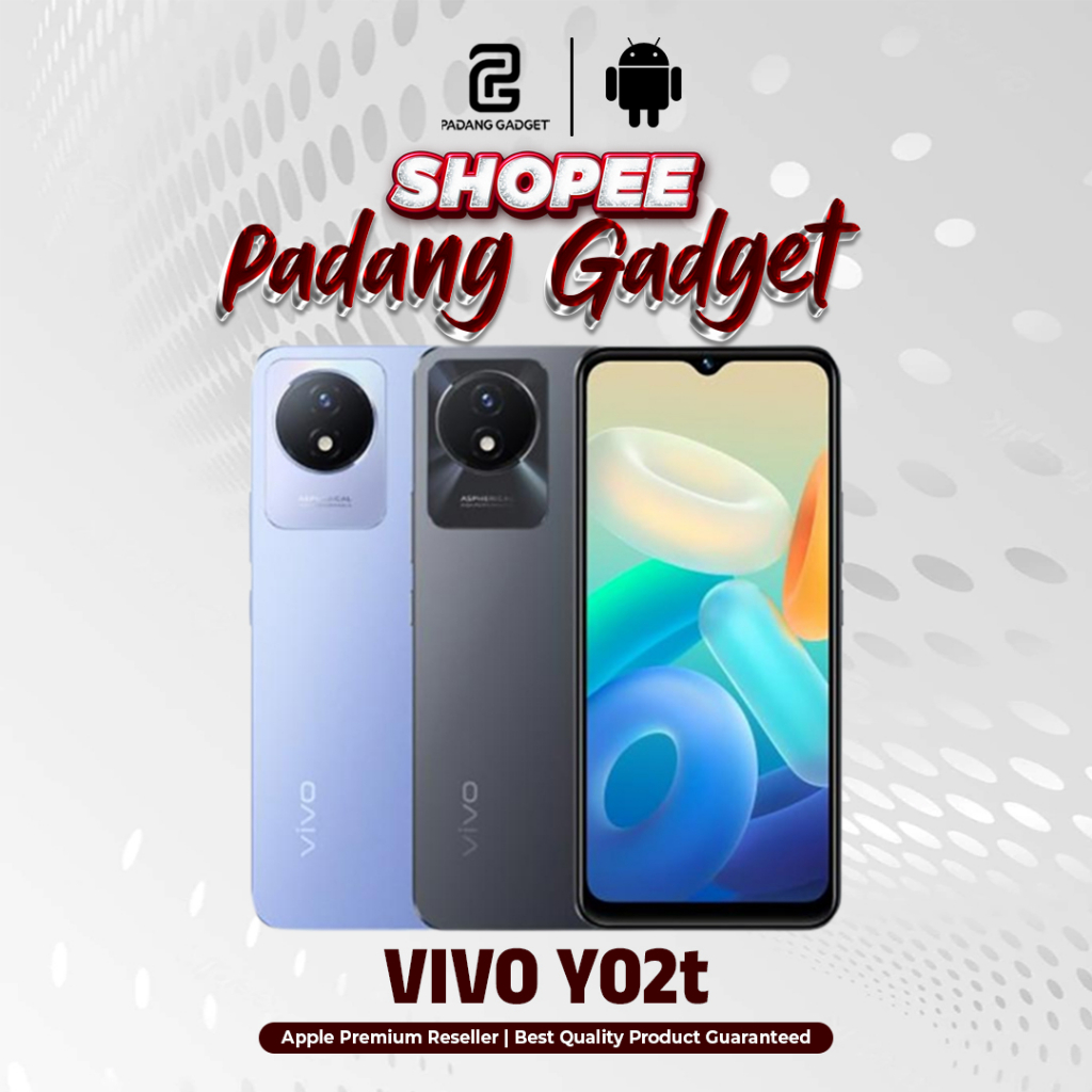 Vivo Y02t 4/64 GB Smartphone Handphone Android Original Garansi Resmi Vivo 1 Tahun BNIB