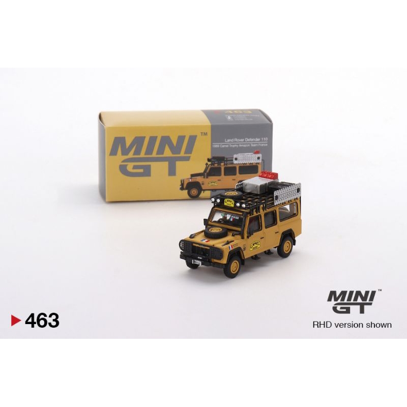 Mini GT land Rover defender 110 1989 Camel Thropy Amazon France