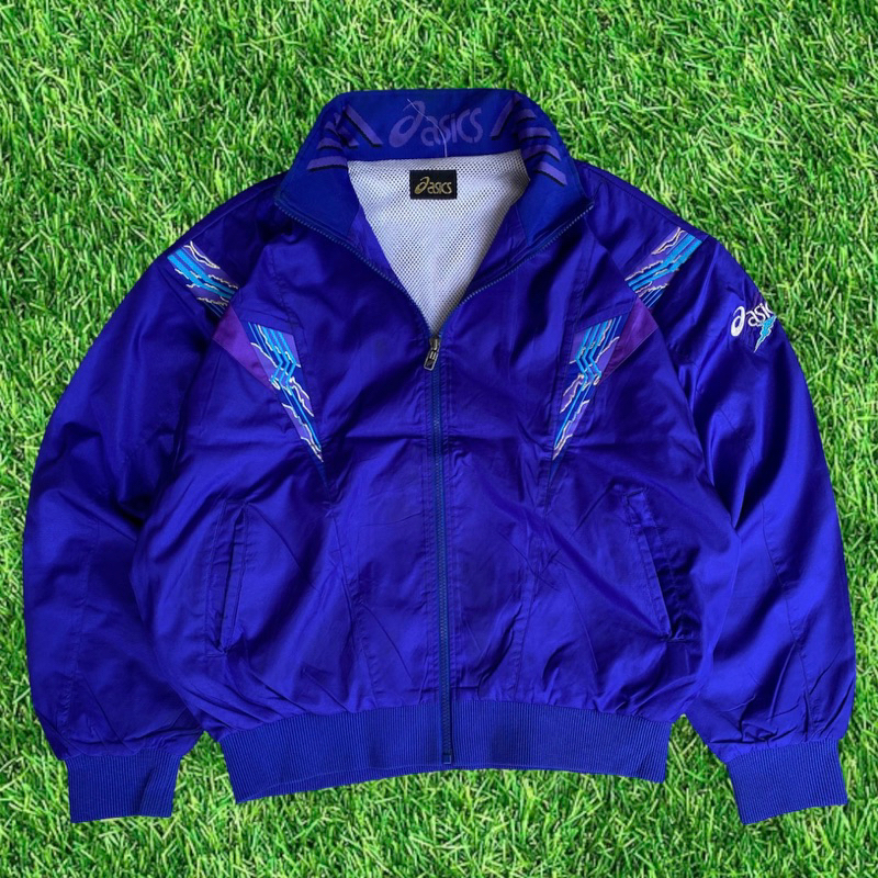 Jaket Vintage Winbreakers Asics Size XL Second Original