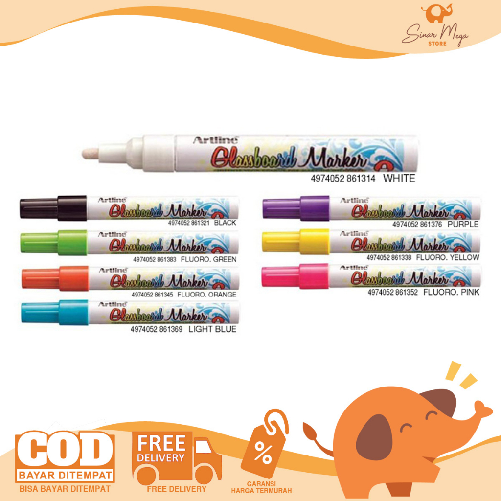 

ATK9 ArtSpidol Glassboard Marker EPG-4 / Spidol Glassboard Papan Kaca