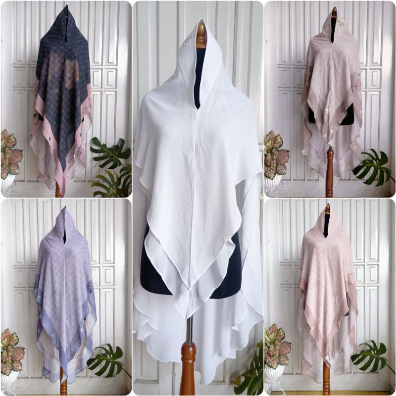 PROMO SALE Khimar Motif , Polos by Khanza Maryam