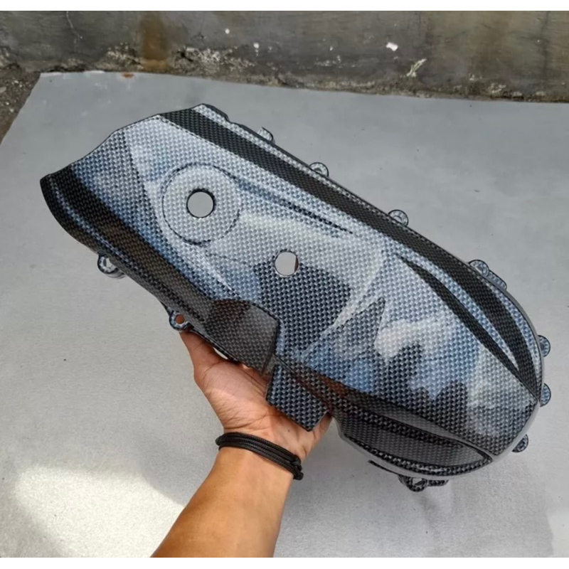 COVER CVT CARBON DAN TUTUP KIPAS CARBON BEAT CARBU DAN SCOOPY CARBU ORIGINAL THAILAND / PAKET MURAH COVER CVT TUTUP KIPAS CARBON WTP ORIGINAL THAILAND PNP MATIC HONDA BEAT KARBURATOR DAN SCOOPY KARBURATOR