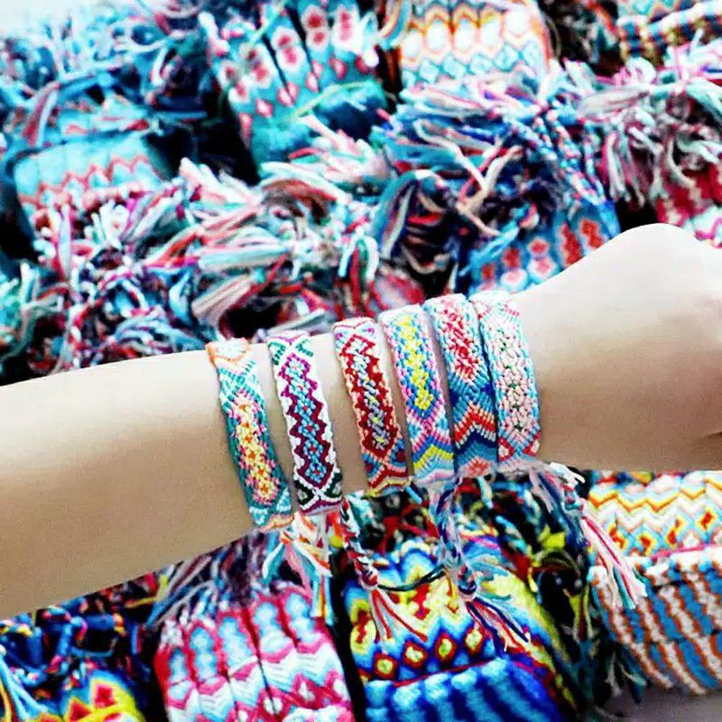 Gelang Simple Pria Wanita / Gelang Etnik /Gelang Rajut Khas Lombok Adjustable