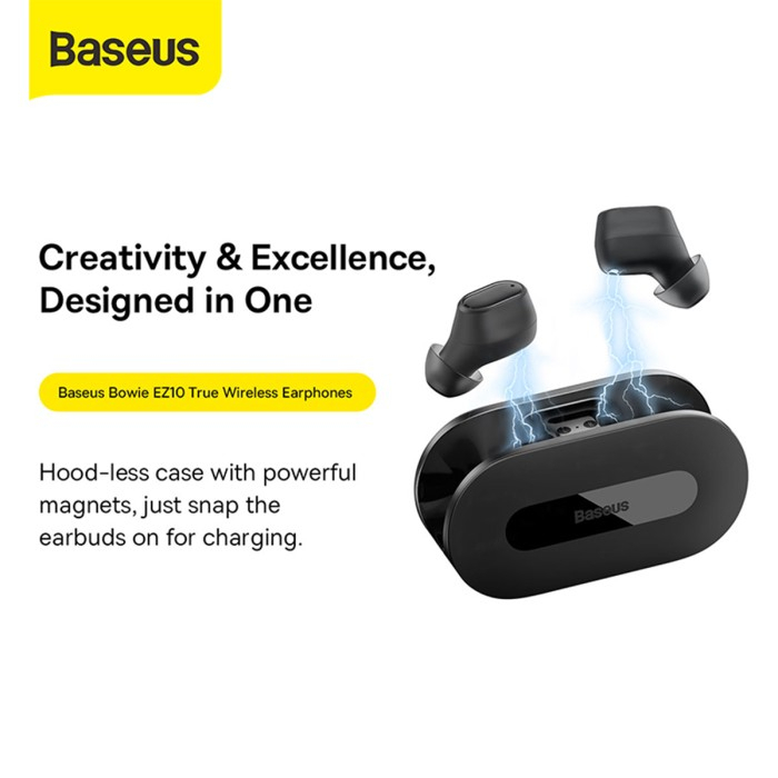 Baseus Bowie EZ10 True Wireless Earphone Bluetooth - ABS Material - BT 5.3