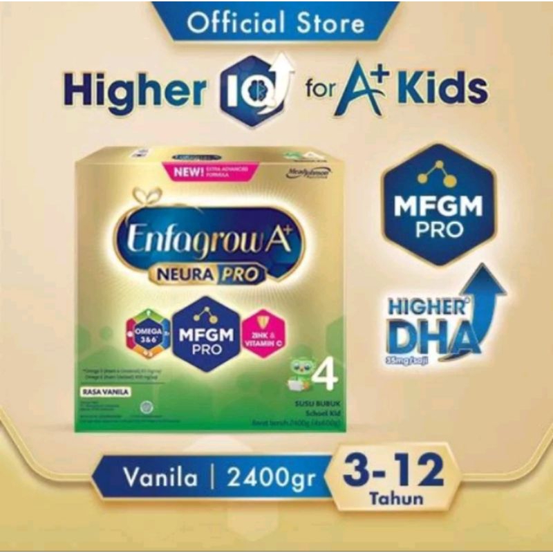 Enfagrow 4 2400gr / Enfagrow Tahap 4 Rasa Vanilla 2400gr/ Susu Formula Bayi Anak