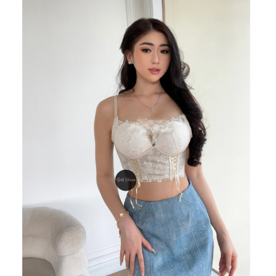 Kayla Sexy Bustier Set Panties [ Girlsheaven_id ]