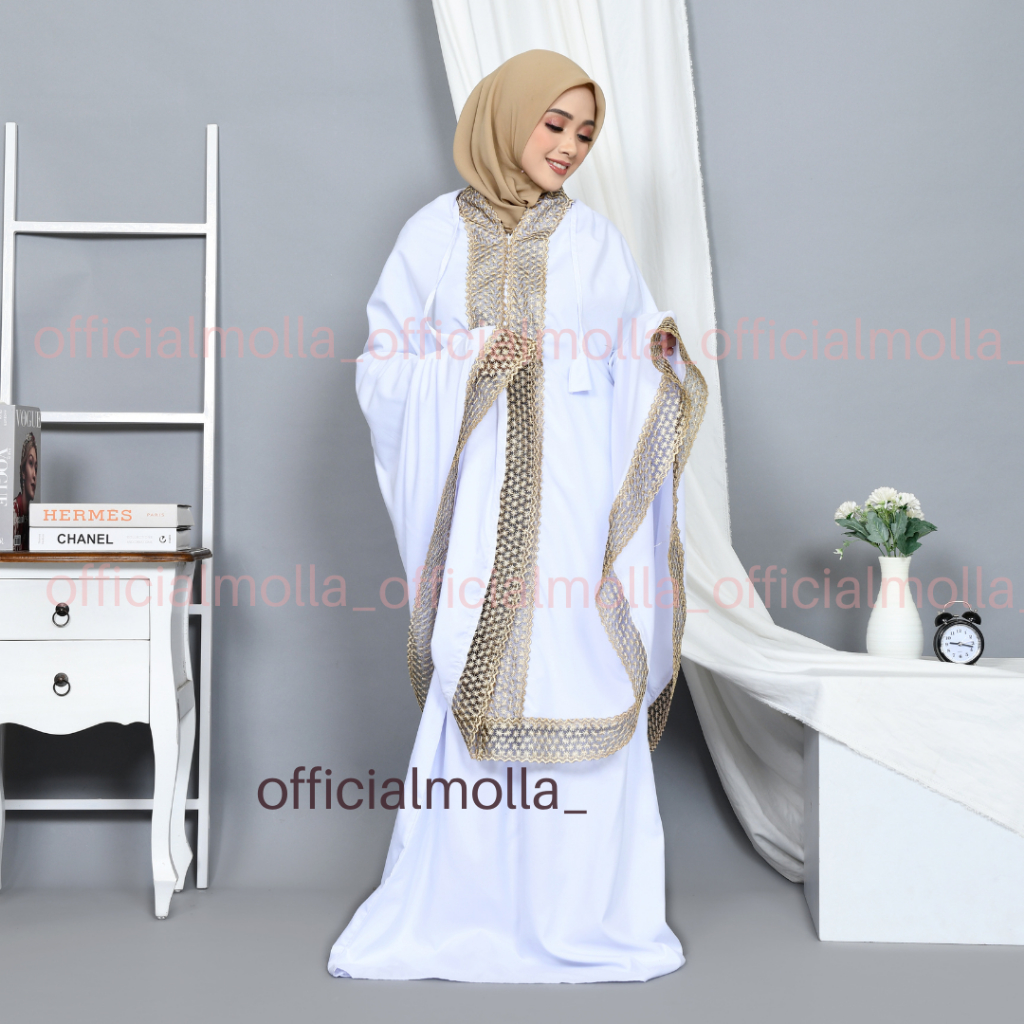 Mukena Dewasa Katun Polos 2in1 Mukena Katun Renda Samira Premium