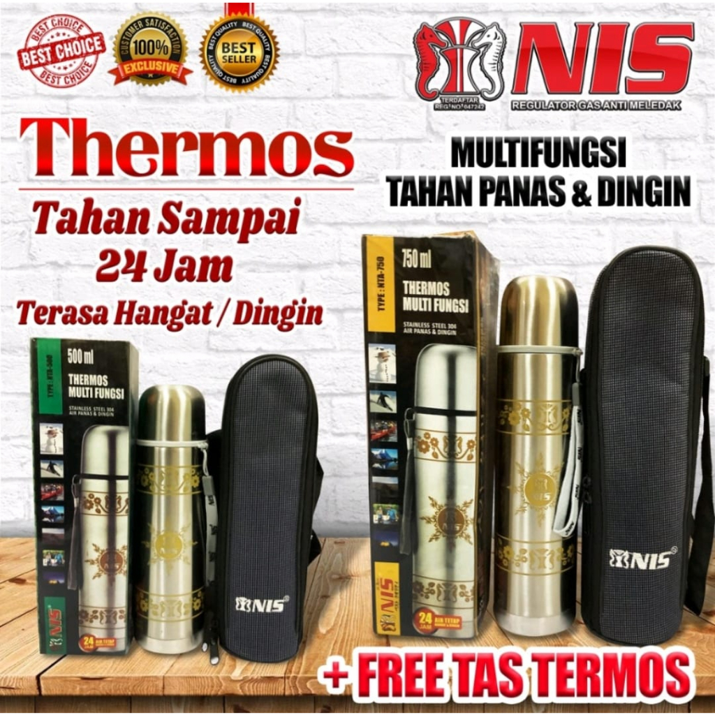 Nagako / NIS Termos Thermos 350ml 500ml 750ml 1000ml Stainless