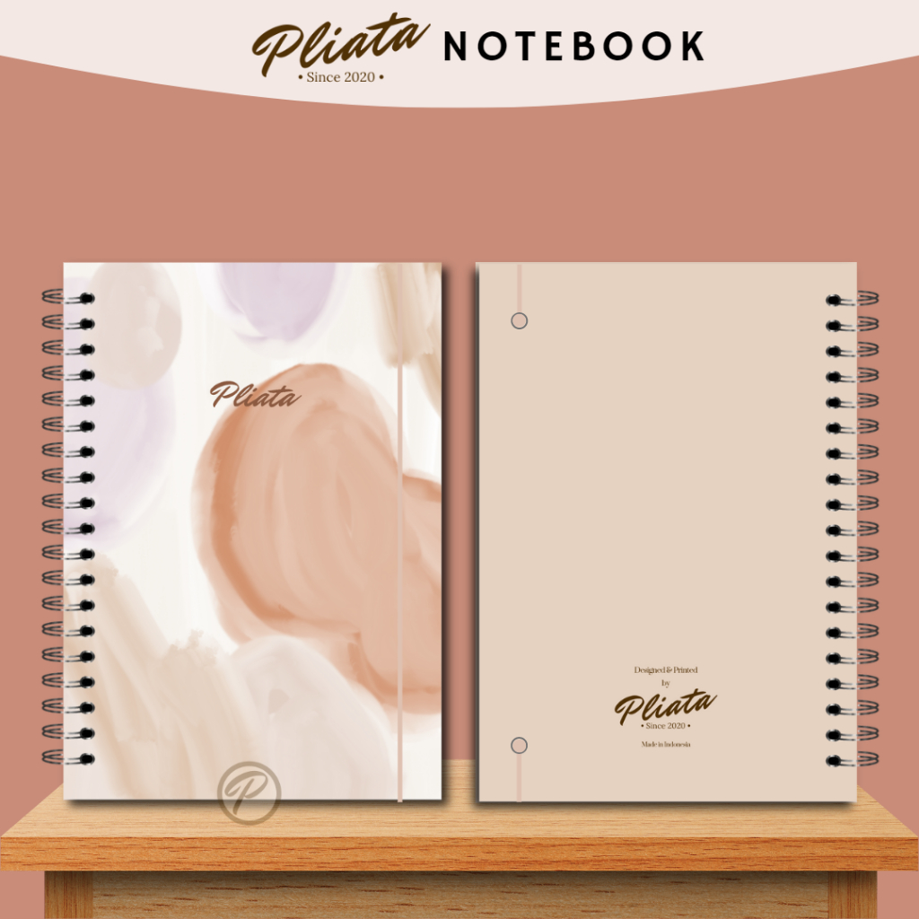 PLIATA NOTEBOOK SPIRAL - (PN97) Abstract 4 - Softcover Doft Aesthetic Book Buku Tulis