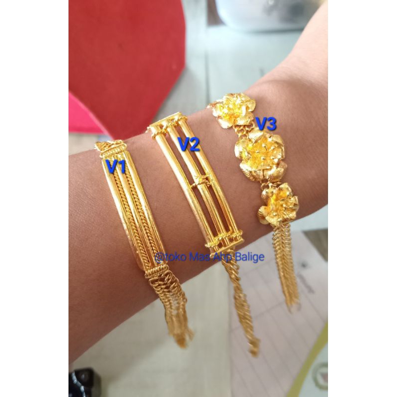 Gelang Pesta Kadar 999,9%. Mas London asli 24K.