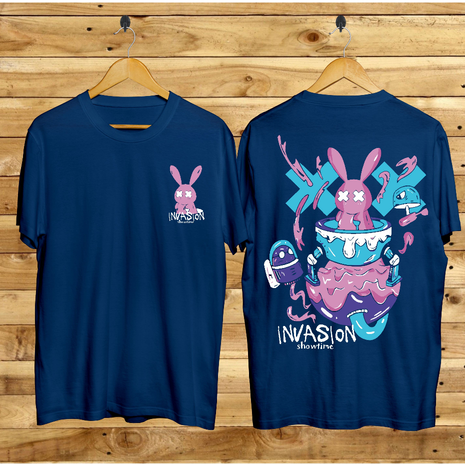 Baju Kaos Distro Tshirt Pria Wanita Keren Lengan Pendek Invasion Navy Terbaru Motif Sablon Bergambar Cod Kaos Cewek Kaos Cowok Kaos Dragon Kaos Samurai Kaos Unisex Kaos Couple