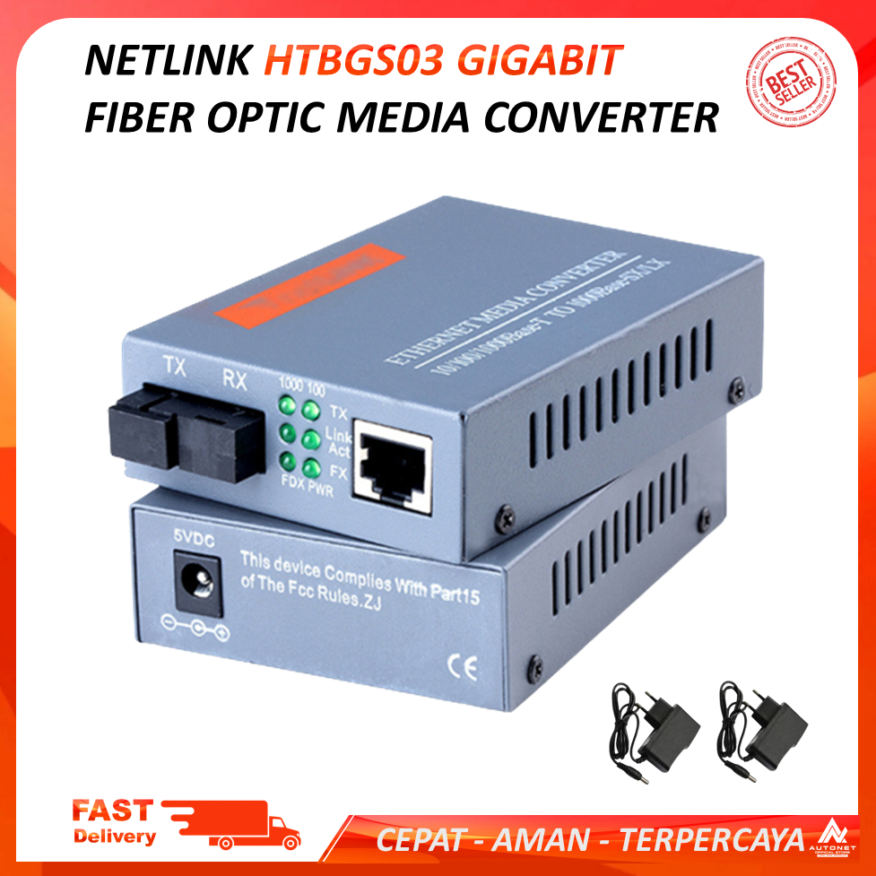 Gigabit HTB-GS-03 A+B Optical Netlink HTBGS03 Fiber Optic Media Converter