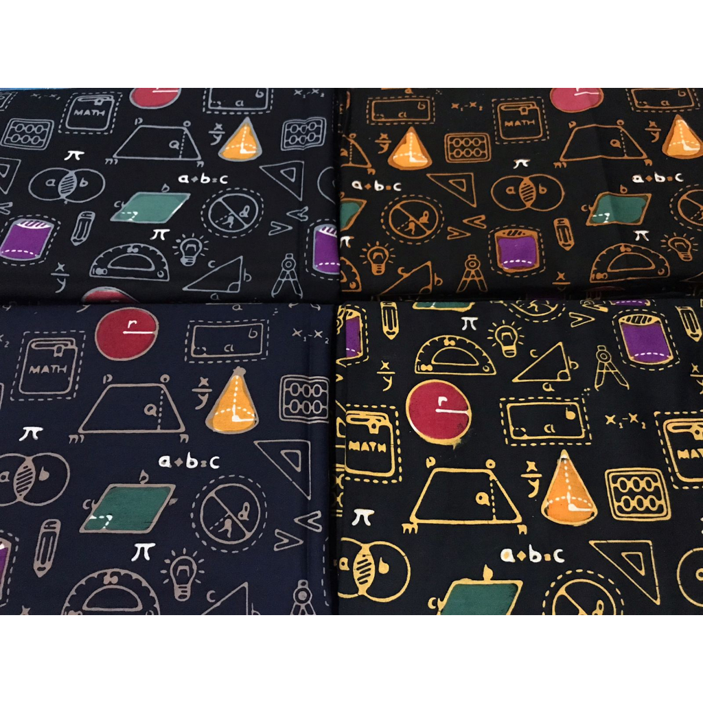 Batik Matematika Motif Bangun Datar dan Bangun Ruang (Tulis Kombinasi Cap)