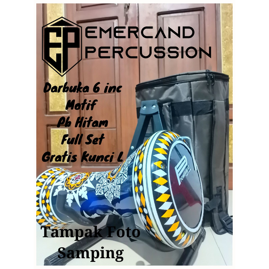 Darbuka Motif 6 inc Termurah ( Buat Belajar Anak Anak Kecil )