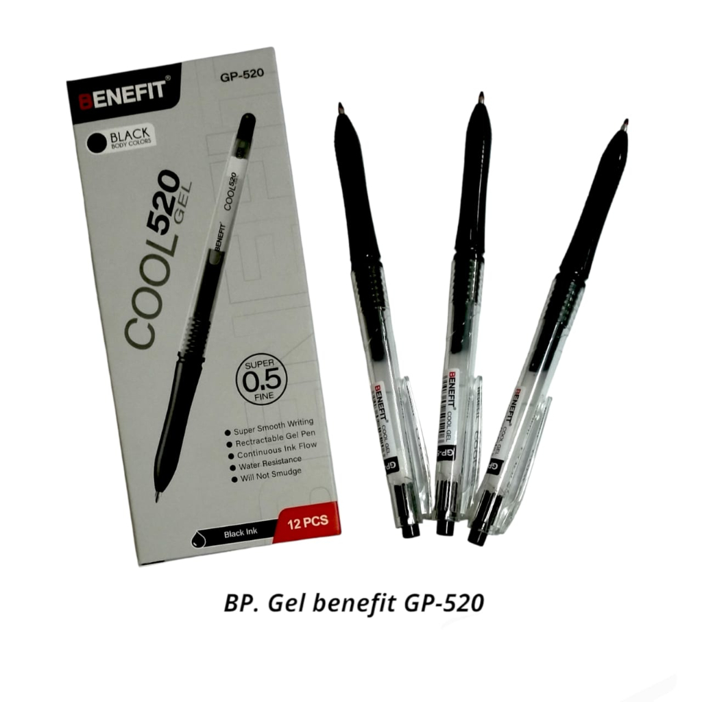 

PULPEN PEN GEL 0.5 CETREK RECTRACT TINTA HITAM